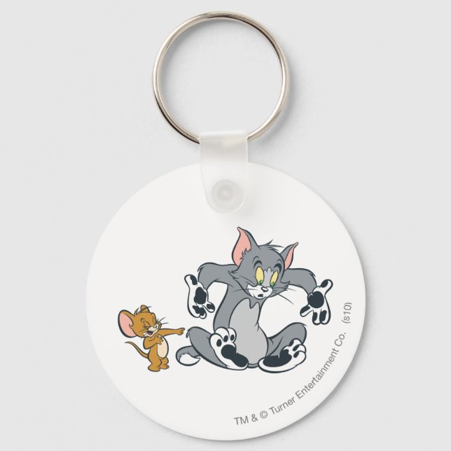 Tom and Jerry Black Paw Cat Keychain (Front)