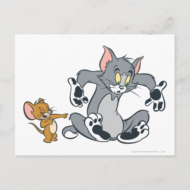 Tom and Jerry Black Paw Cat Postcard (Front)