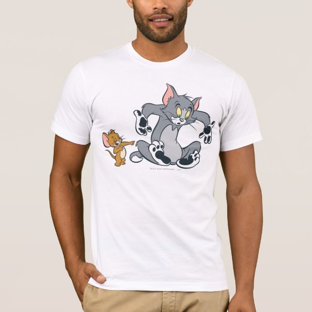 Tom and Jerry Black Paw Cat T-Shirt (Front)