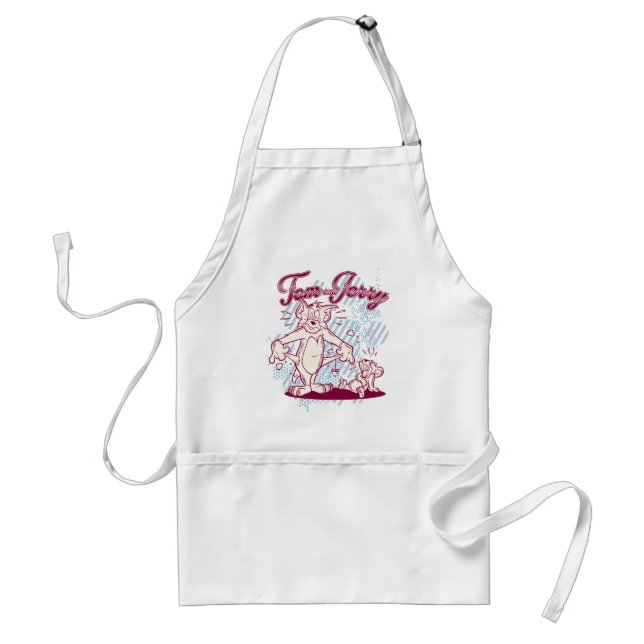 Tom and Jerry Broke Adult Apron (Front)