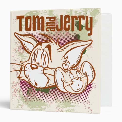 Tom and Jerry Brown and Green Binder
