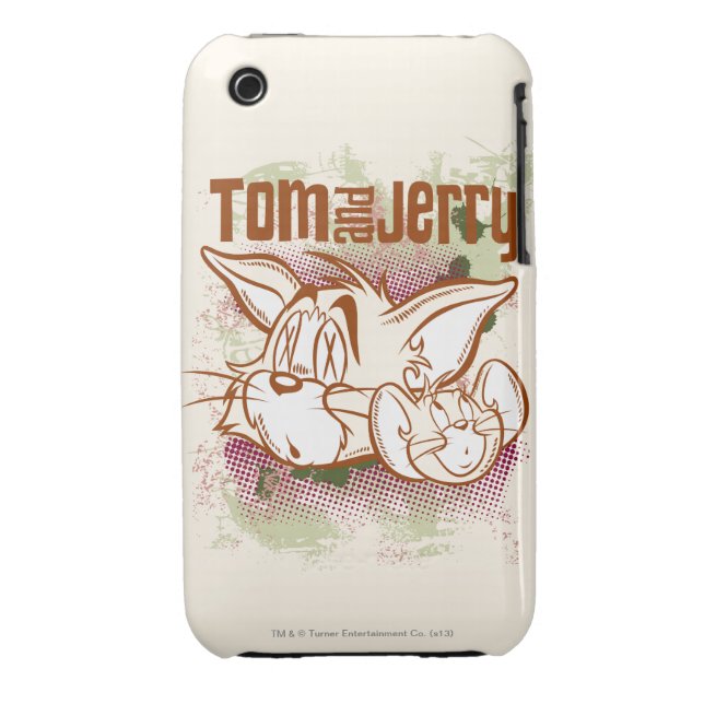 Tom and Jerry Brown and Green iPhone 3 Case (Back)