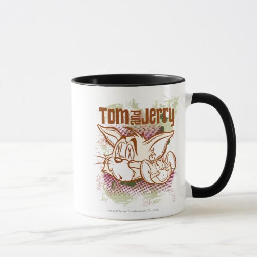 Tom and Jerry Brown and Green Mug