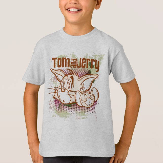 Tom and Jerry Brown and Green T-Shirt (Front)