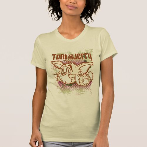Tom and Jerry Brown and Green T_Shirt