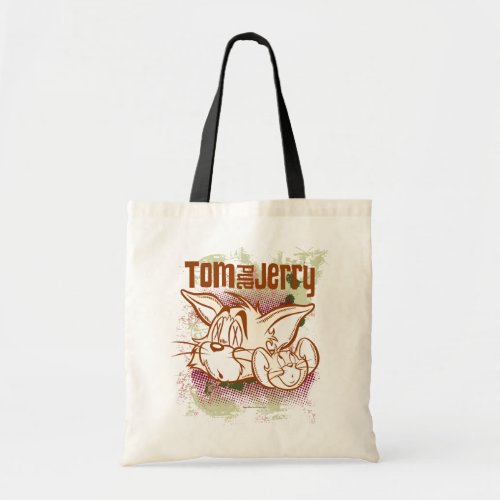 Tom and Jerry Brown and Green Tote Bag