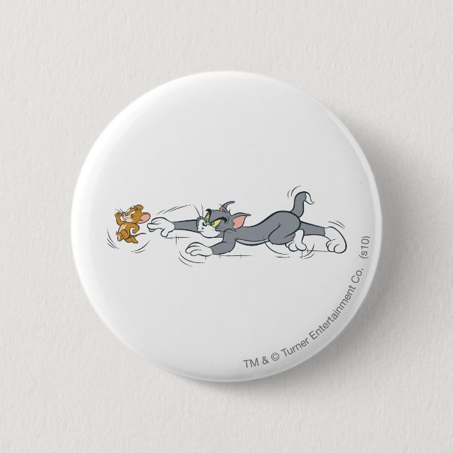 Tom and Jerry Chase Pinback Button (Front)