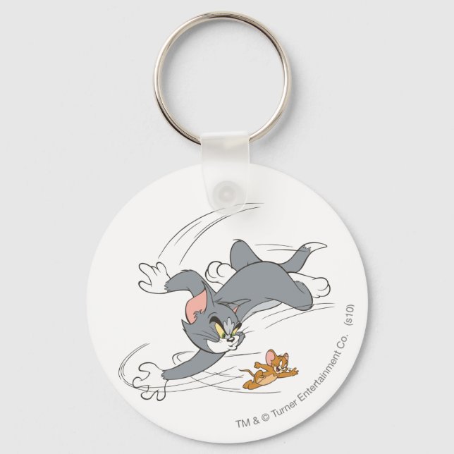 Tom and Jerry Chase Turn Keychain (Front)