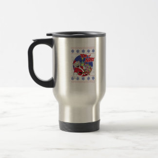 Tom And Jerry Classic Christmas Ugly Sweater_1 Travel Mug