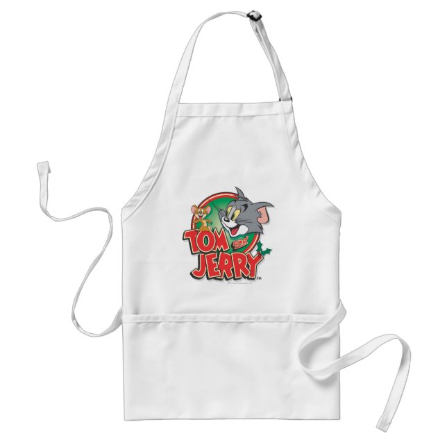 Tom and Jerry Classic Logo Adult Apron (Front)