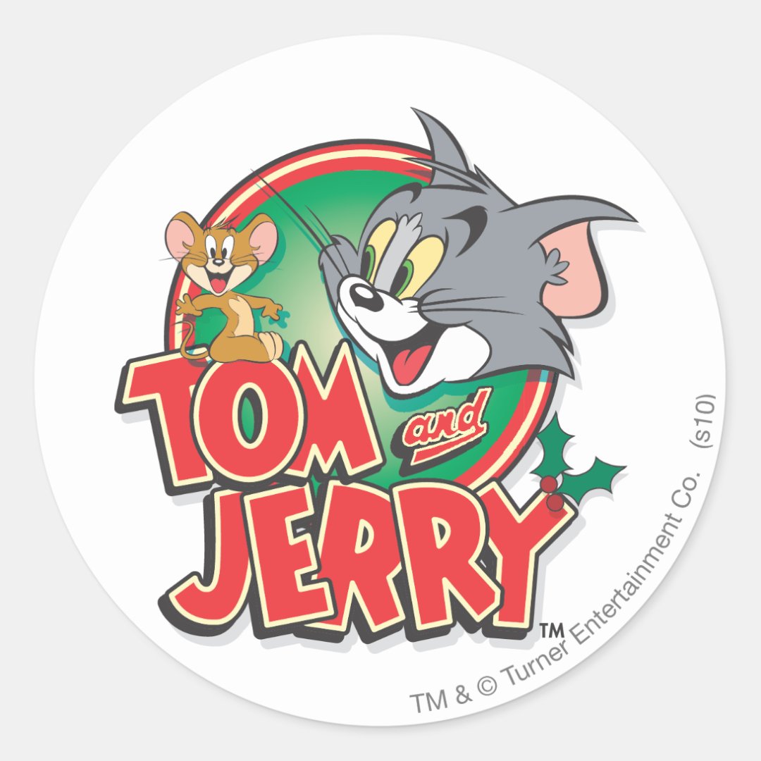 Tom and Jerry Classic Logo Classic Round Sticker (Front)