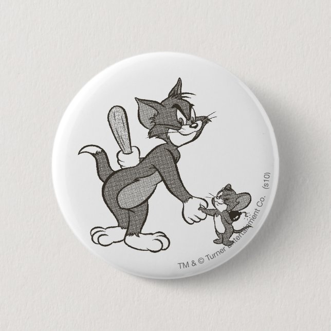 Tom And Jerry Deceitful Handshake Button (Front)