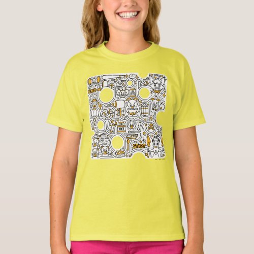 Tom and Jerry Doodle Art T_Shirt