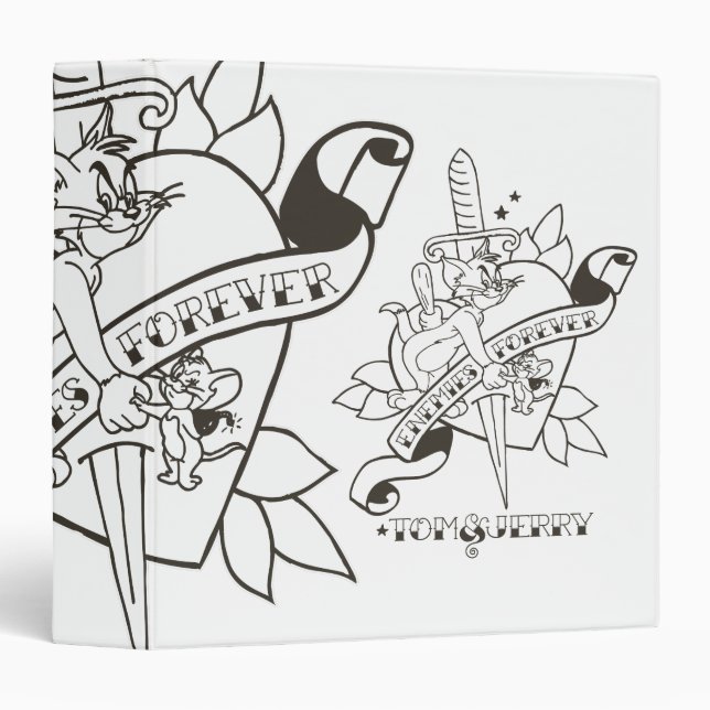 Tom and Jerry Enemies Forever 1 3 Ring Binder (Front/Spine)