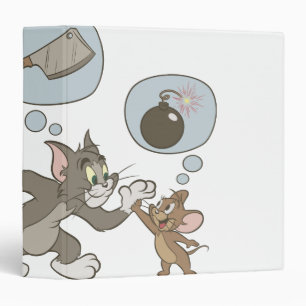 Tom and Jerry Evil Thoughts 3 Ring Binder