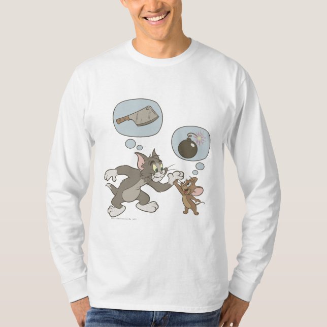 Tom and Jerry Evil Thoughts T-Shirt (Front)