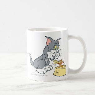 Tom and Jerry Feed The Cat Coffee Mug