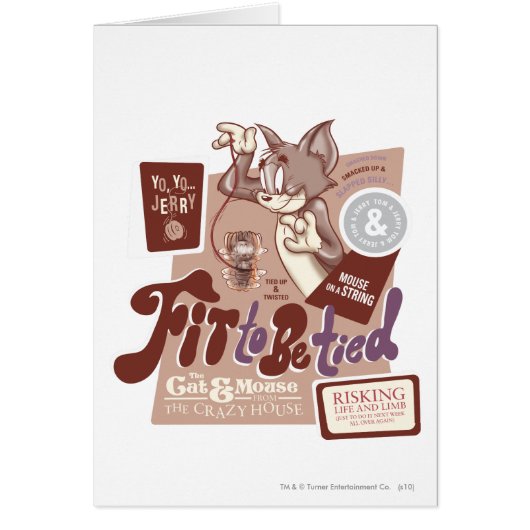 Tom and Jerry Fit To Be Tied Cards (Front)