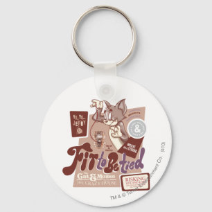 Tom and Jerry Fit To Be Tied Keychain