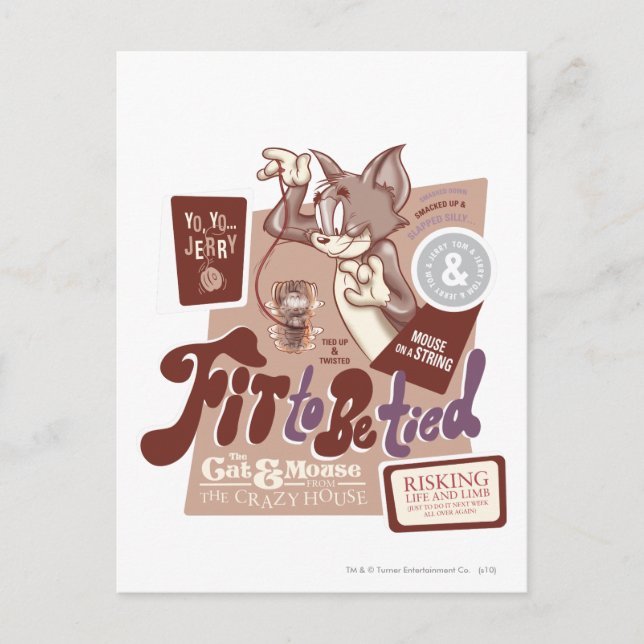 Tom and Jerry Fit To Be Tied Postcard (Front)