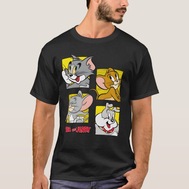 Tom and Jerry Four Friends funny T-Shirt (Front)