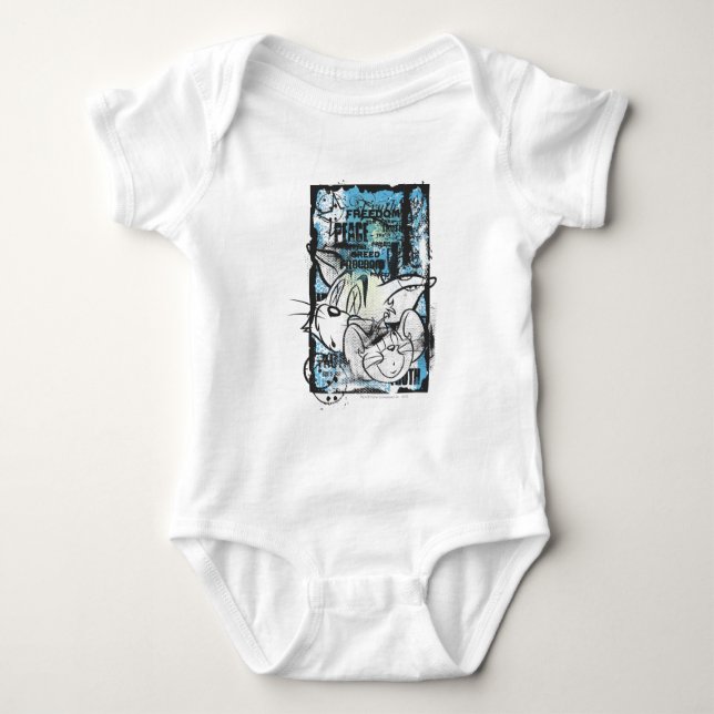 Tom and Jerry Grimey Baby Bodysuit (Front)
