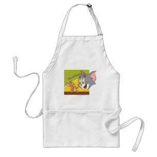 Tom and Jerry Hanna Barbera Logo Adult Apron