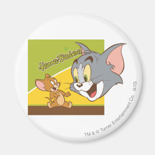 Tom and Jerry Hanna Barbera Logo Magnet