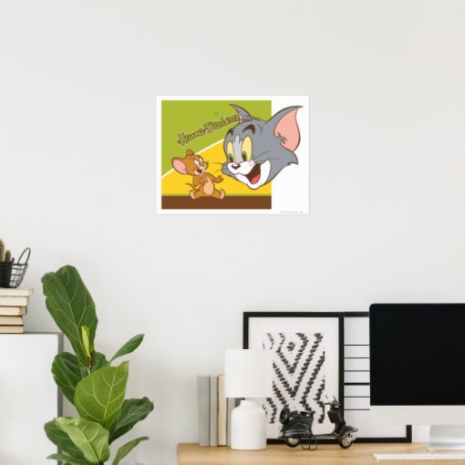 Tom and Jerry Hanna Barbera Logo Poster | Zazzle