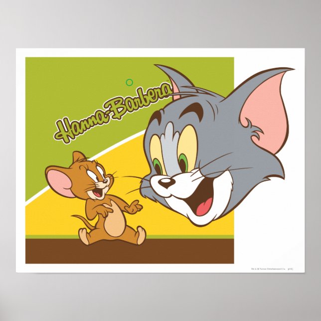 Tom and Jerry Hanna Barbera Logo Poster (Front)