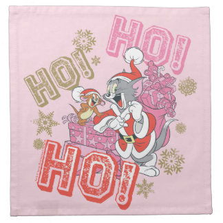 Tom and Jerry "Ho! Ho! Ho!" Santa Gift Delivery Cloth Napkin