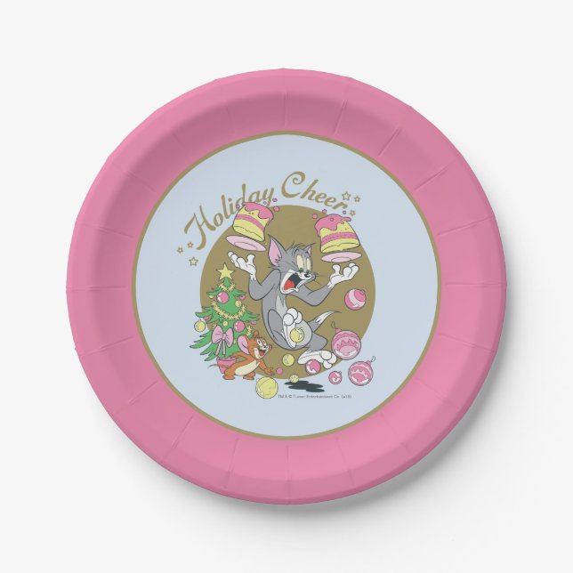 Tom and Jerry Holiday Cheer Paper Plates (Front)
