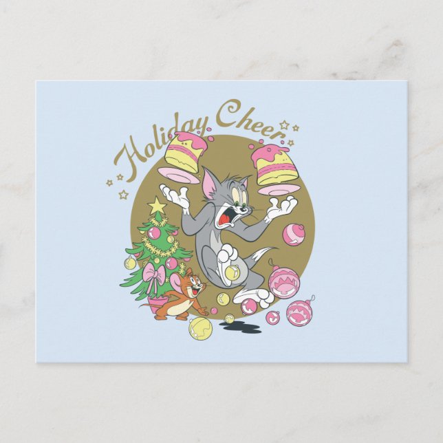 Tom and Jerry Holiday Cheer Postcard (Front)