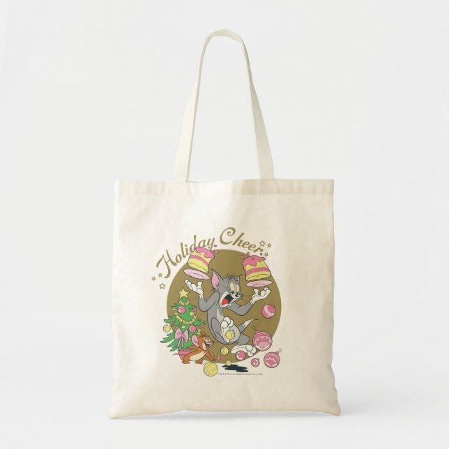 Tom and Jerry Holiday Cheer Tote Bag (Front)