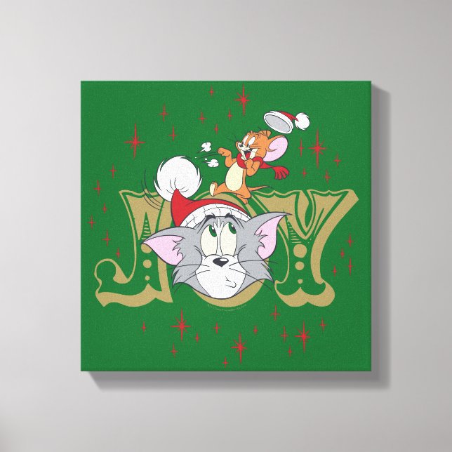 Tom and Jerry Holiday Joy Canvas Print (Front)