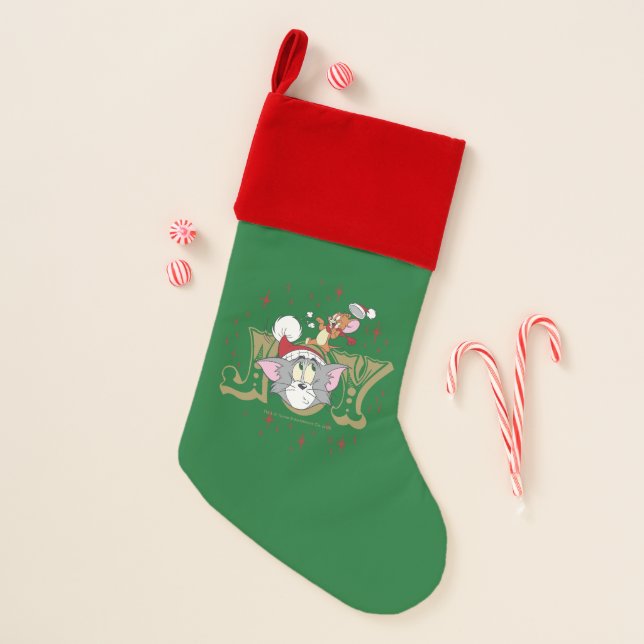 Tom and Jerry Holiday Joy Christmas Stocking (Front)