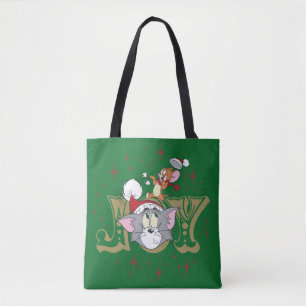 Tom and Jerry Holiday Joy Tote Bag