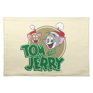 Tom and Jerry Holiday Logo Cloth Placemat