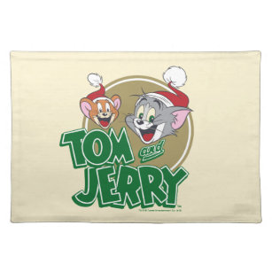 Tom and Jerry Holiday Logo Cloth Placemat