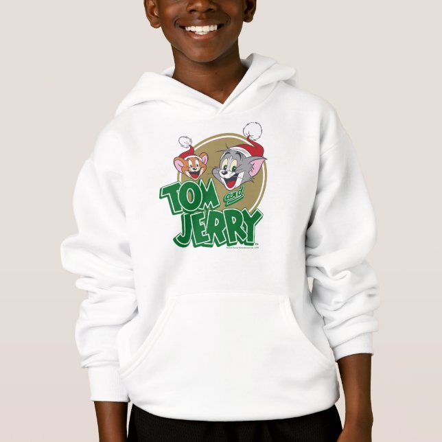 Tom and Jerry Holiday Logo Hoodie (Front)