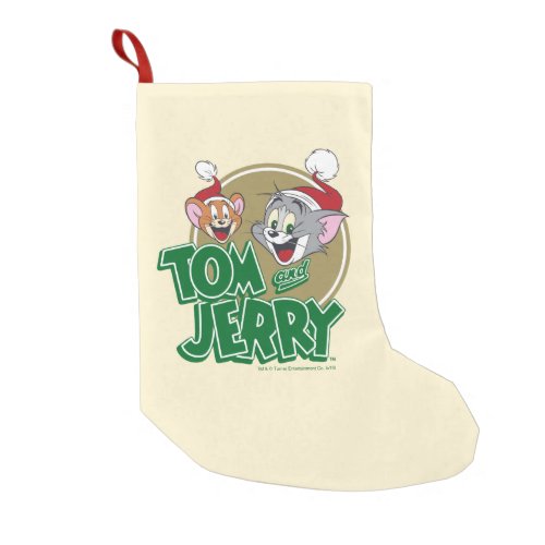 Tom and Jerry Holiday Logo Small Christmas Stocking