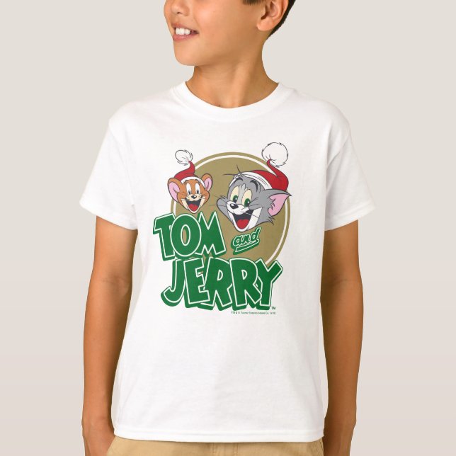 Tom and Jerry Holiday Logo T-Shirt (Front)