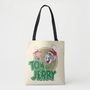Tom and Jerry Holiday Logo Tote Bag