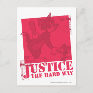 Tom and Jerry Justice The Hard Way Postcard