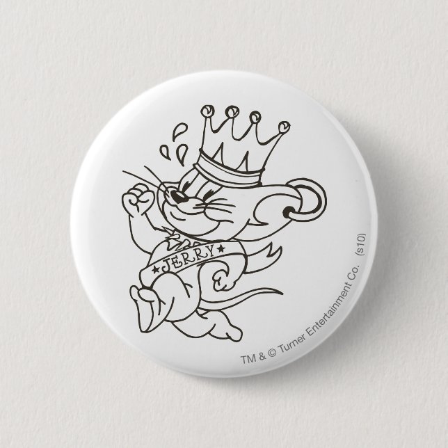Tom and Jerry King Jerry Button (Front)