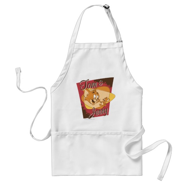 Tom and Jerry Logo 2 Adult Apron (Front)
