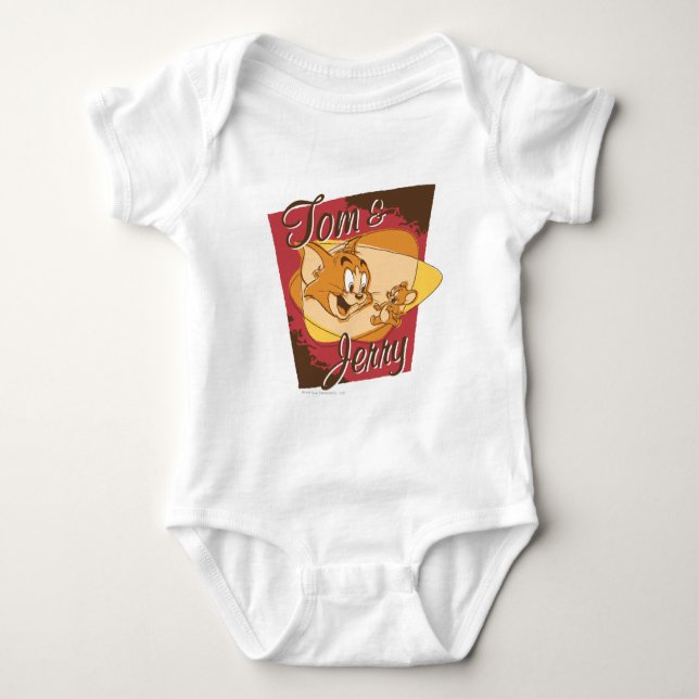 Tom and Jerry Logo 2 Baby Bodysuit (Front)