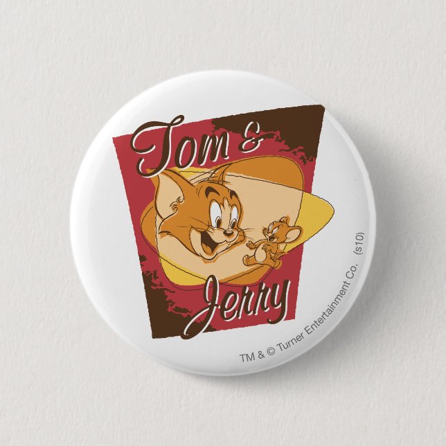 Tom and Jerry Logo 2 Button (Front)