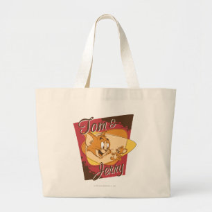 Tom and Jerry Logo 2 Large Tote Bag