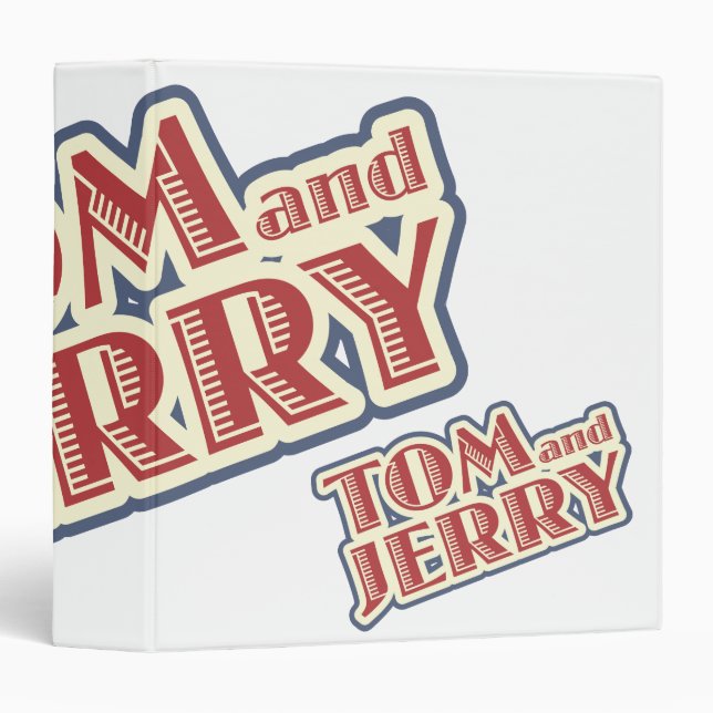 Tom and Jerry Logo 3 Ring Binder (Front/Spine)